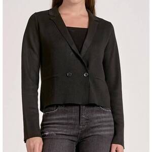 NEW ELAN double breasted crop jacket in black